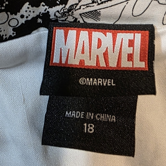 Torrid Marvel Skater Dress Black & White Comic Print Midi Dress Red Belt Size 18 - Picture 3 of 5